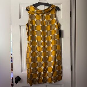 Sara Campbell Silk Dot Print Midi Dress